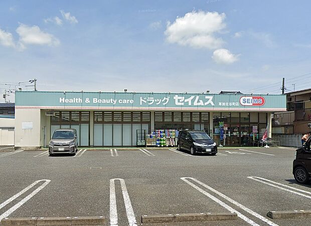 ドラッグストア 300m ドラッグセイムス 草加北谷町店