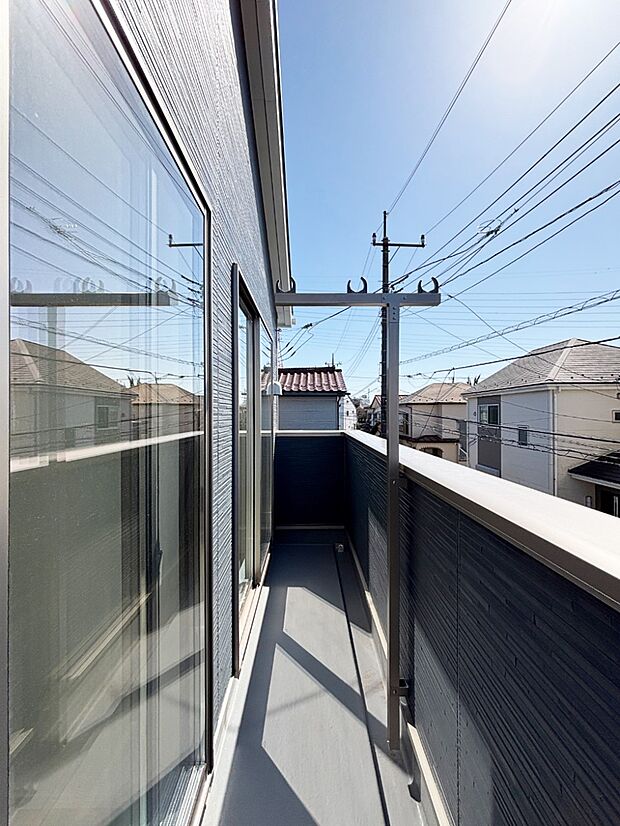 風通しの良いバルコニー