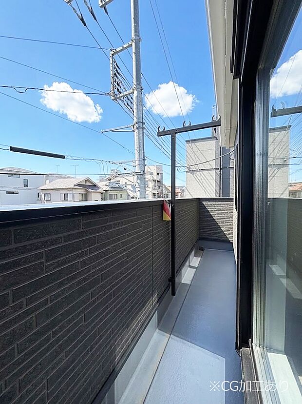 風通しの良いバルコニー