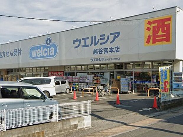 ドラッグストア 400m ウエルシア越谷宮本店