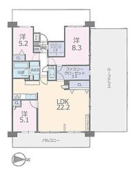 ヒューマンスクエア戸田ヴィラシア 3LDKの間取図画像