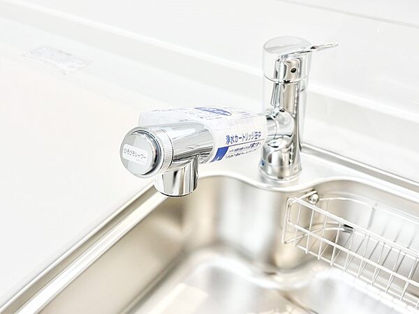 いつでも清潔なおいしいお水を。一つの水栓で水道水と浄水を使い分け。
