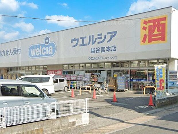 ドラッグストア 700m ウエルシア越谷宮本店