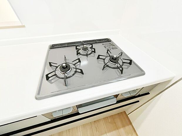三口ガスコンロでお料理が一気にはかどりそう  