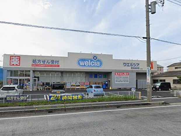 ドラッグストア 650m ウエルシア草加金明店