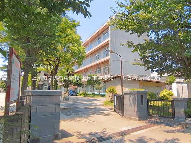 中学校 900m 上尾市立大石中学校