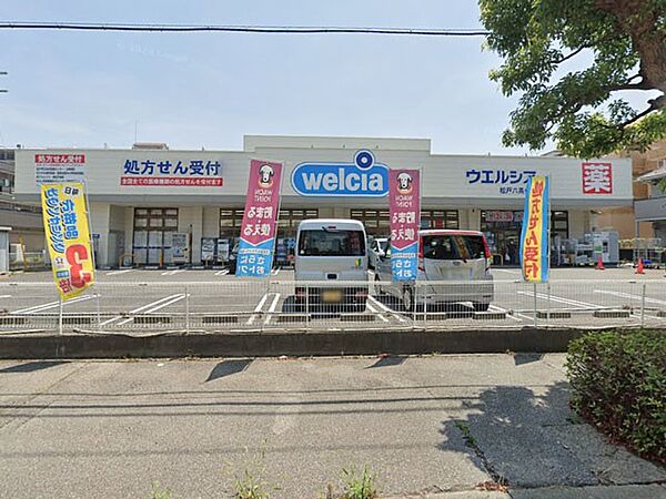 ドラッグストア 290m ウエルシア松戸六高台店