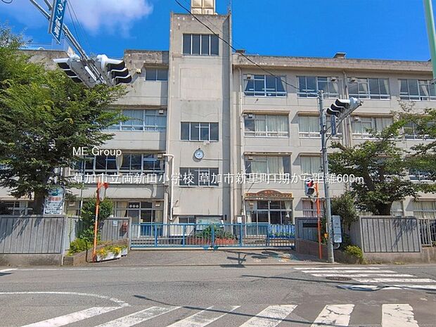 小学校 600m 草加市立両新田小学校