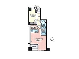 グラン・シャルム西新井大師前 1LDKの間取図画像