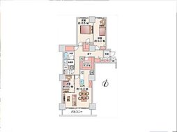 ノースピア上落合2号棟 3LDKの間取図画像