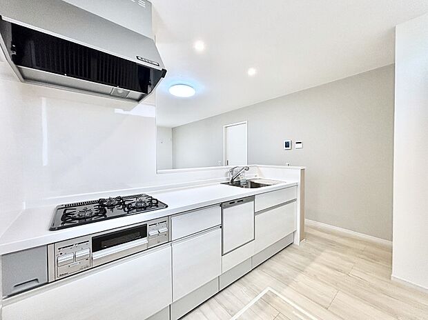 食洗機・浄水器・3ツ口コンロなどデザイン性も機能性も兼ね備えたシステムキッチン！