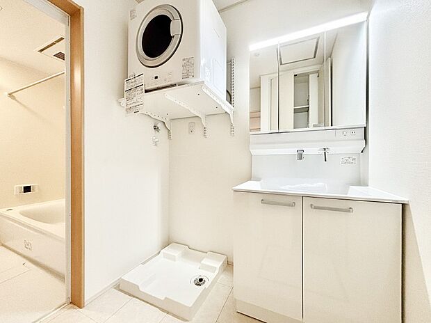 身支度もスムーズにおこなえる脱衣場