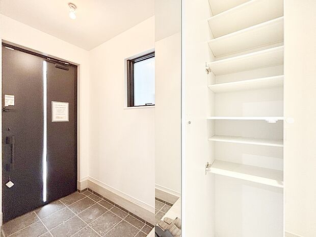 明るい玄関はお客様をお出迎えするのにぴったりです!