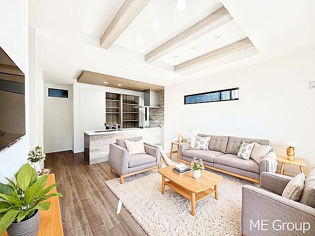 落ち着いた雰囲気のＬＤＫは家族みんなの快適空間※家具はCGです