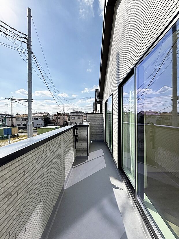 風通しの良いバルコニー