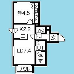 センテナリオL175 1LDKの間取図画像