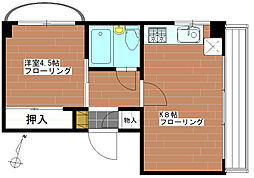 脇ビル 1LDKの間取図画像