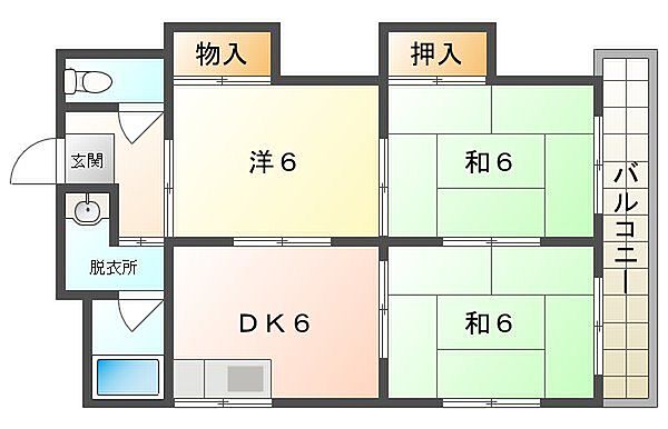 画像2:ローズハイツ　間取り