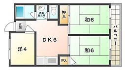 ロイヤルハイツ木村 3DKの間取図画像