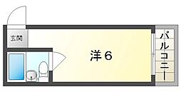 ビートル守口 ワンルームの間取図画像