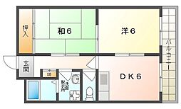 福寿マンション 2DKの間取図画像