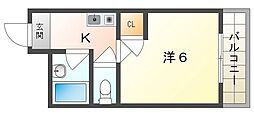 間取図画像 1K