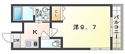 フジパレス滝井元町I番館 1階1Kの間取り
