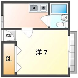 イースト・イン 1Kの間取図画像