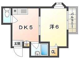 ブロッサムアイ 1DKの間取図画像