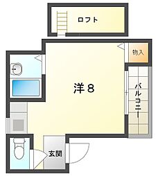 モアライフ門真 ワンルームの間取図画像