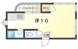 第二グランドヒル水橋 ワンルームの間取図画像