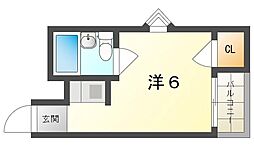 カサ・デポエタ ワンルームの間取図画像