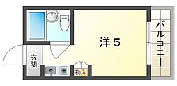 エムロード守口 ワンルームの間取図画像