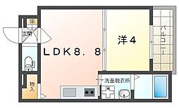 LIX大和田駅前 1LDKの間取図画像