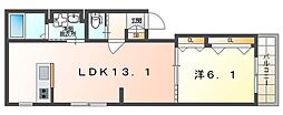 Ciel Court 1LDKの間取図画像