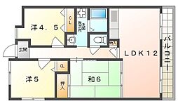 アルカディア守口 3LDKの間取図画像