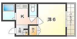 サンティール太子橋駅前 1Kの間取図画像