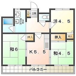 グリーンプラザ 3Kの間取図画像