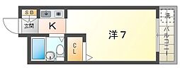 ホワイトハイツ ワンルームの間取図画像
