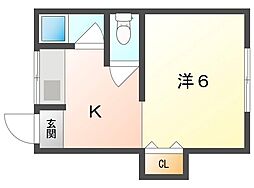 コムズスクエア守口高瀬 1Kの間取図画像