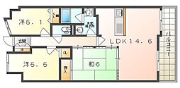 モンセーヌ守口 3LDKの間取図画像