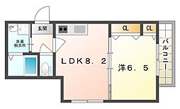フジパレス守口3番館 1LDKの間取図画像