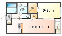 スターリーガーデン 1LDKの間取図画像