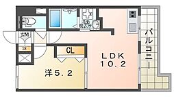 M'SPLAZA香里六番館 1LDKの間取図画像