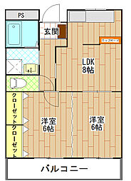 スターハウス1 2LDKの間取図画像