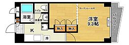 サンスクエア深田台 1Kの間取図画像