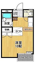 ベルメゾンM ワンルームの間取図画像