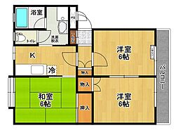 メゾニティ・ピース 3Kの間取図画像