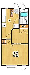 ルミネックス郡山 1Kの間取図画像