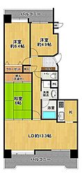 ライオンズガーデン郡山 3LDKの間取図画像